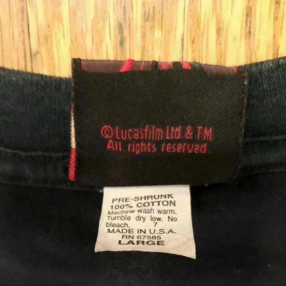 Vintage Star Wars Episode 1 Mens T-Shirt Size L Made in USA Vtg  All Over Print - Picture 3 of 6